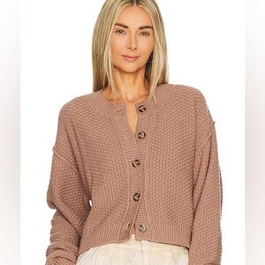 Free People Brown Knit Cardigan Sweater